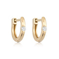 14K Gold Diamond Hoop Earrings – Verona