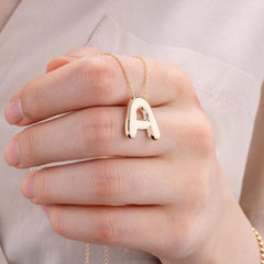 14K Solid Gold Bubble Name Necklace – Bubbly