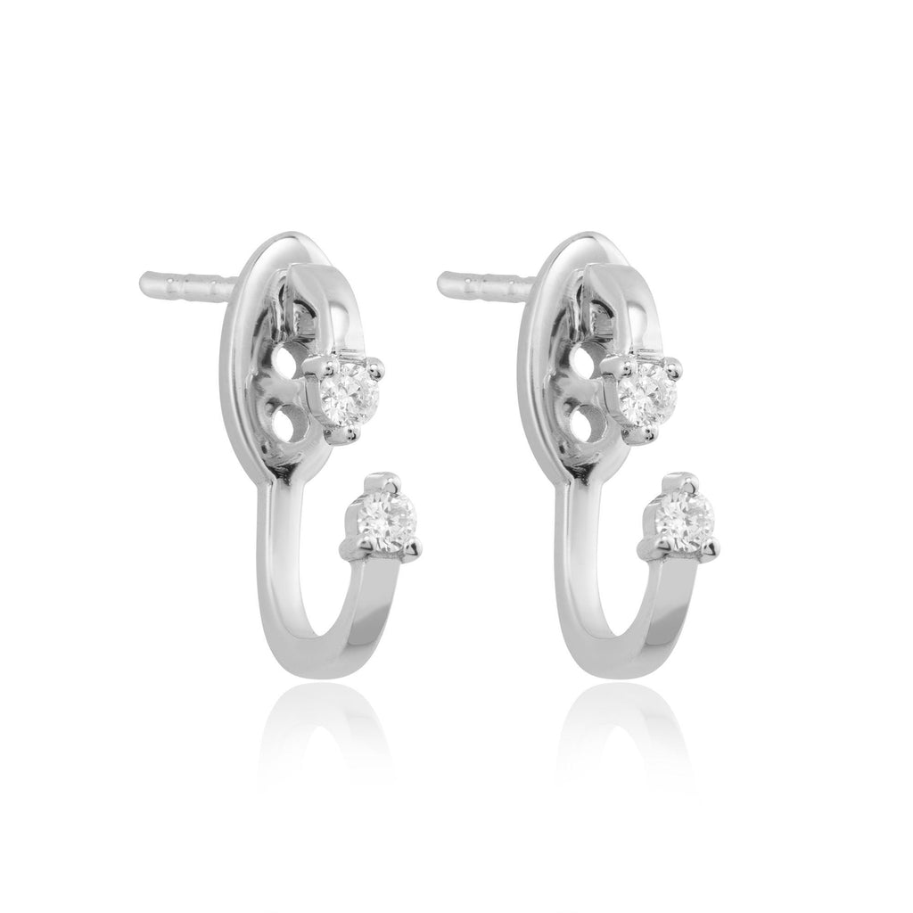 14K Gold Diamond Ear Jacket Earrings – Aerelle