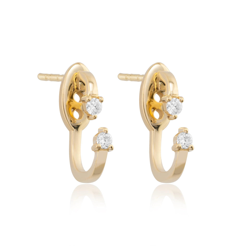 14K Gold Diamond Ear Jacket Earrings – Aerelle