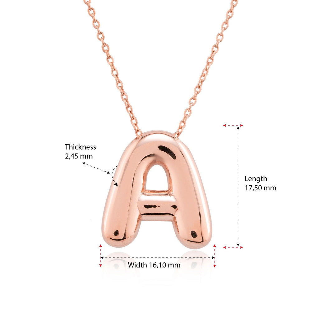 14K Solid Gold Bubble Name Necklace – Bubbly