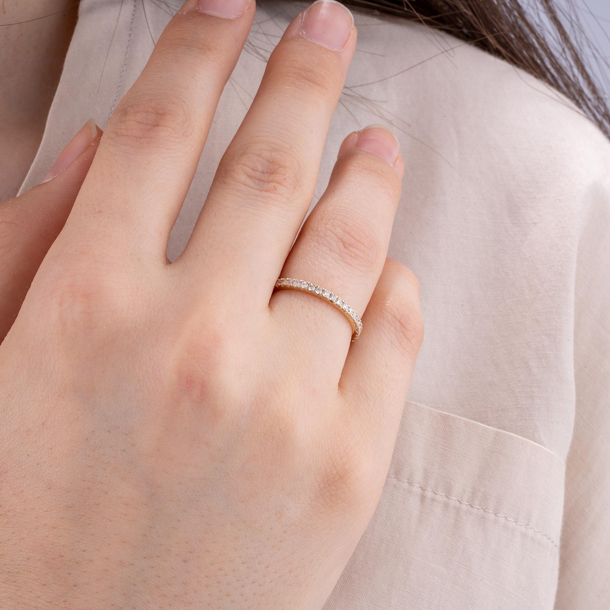 14K Gold Diamond Eternity Ring – Elvane