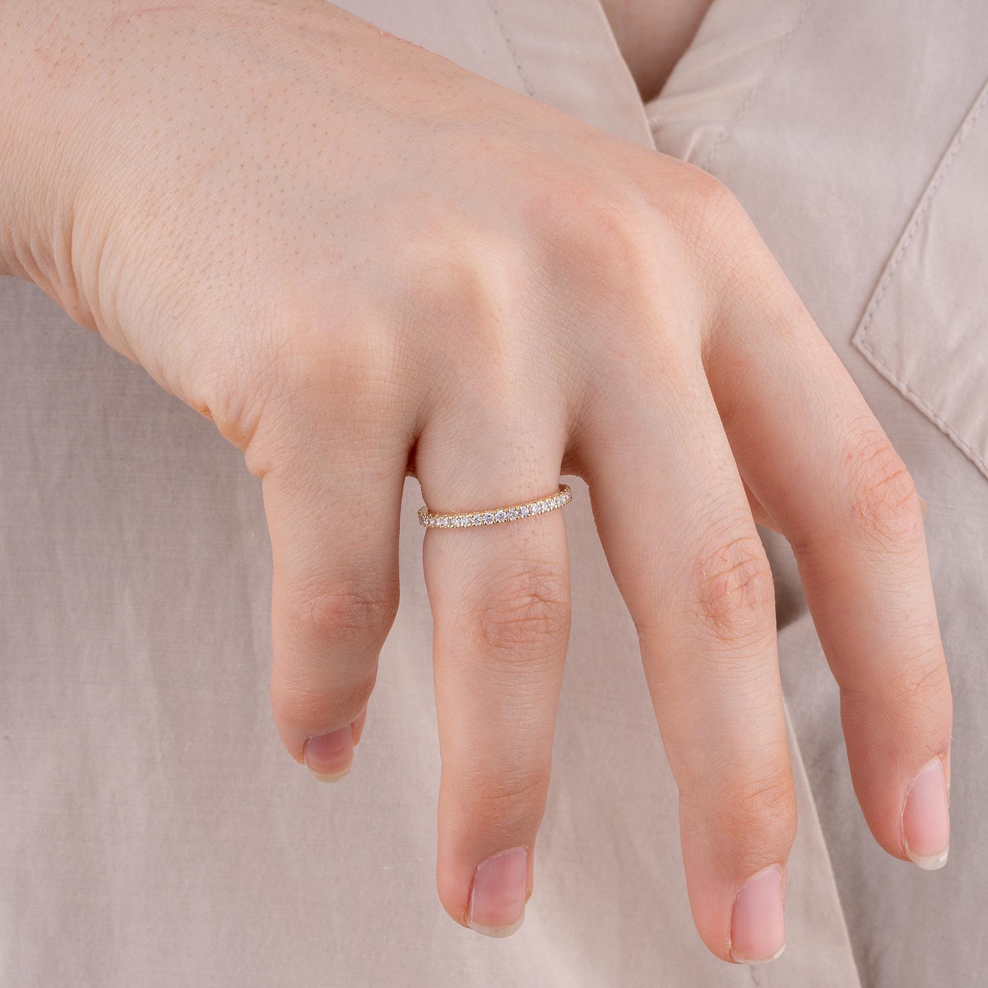14K Gold Diamond Eternity Ring – Elvane