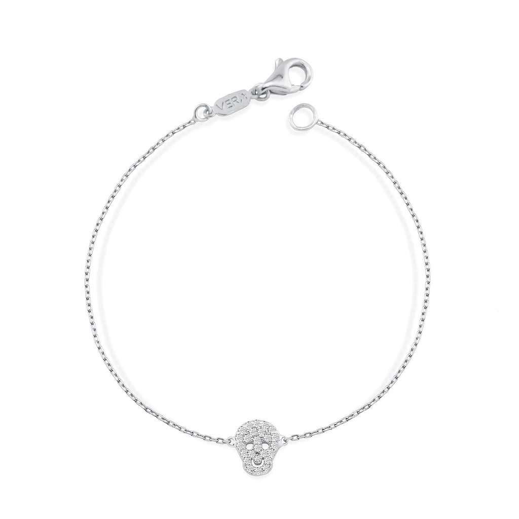 14K Gold Diamond Skull Bracelet – Requiem