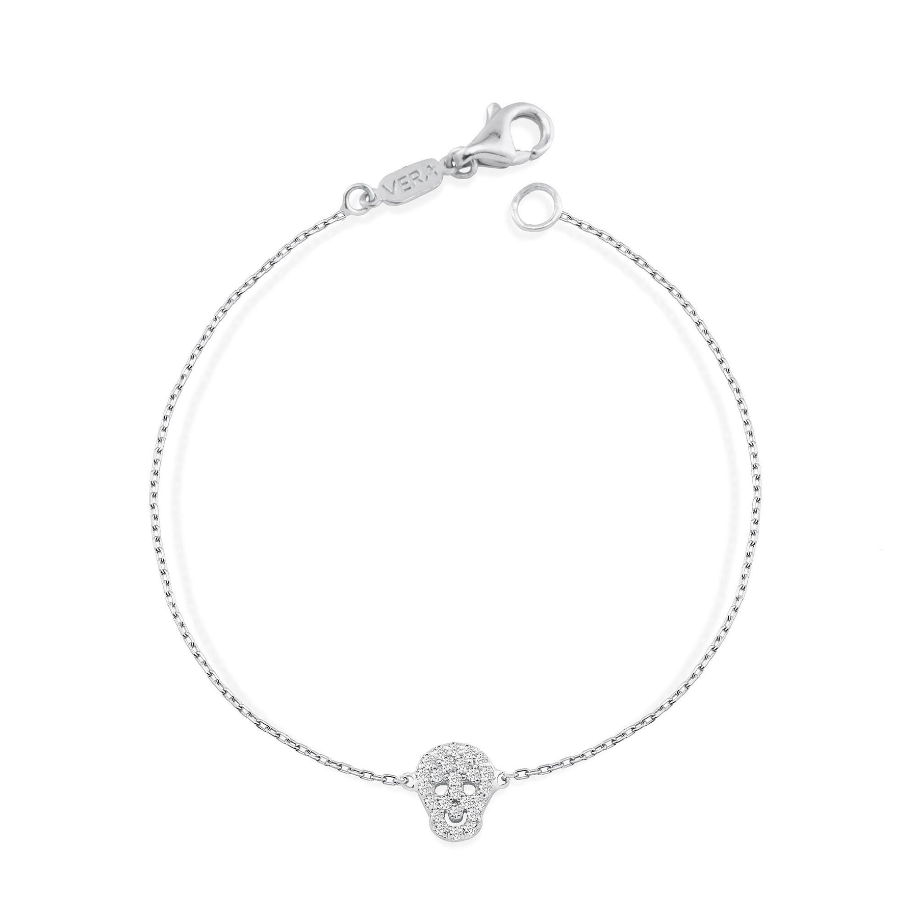 14K Gold Diamond Skull Bracelet – Requiem