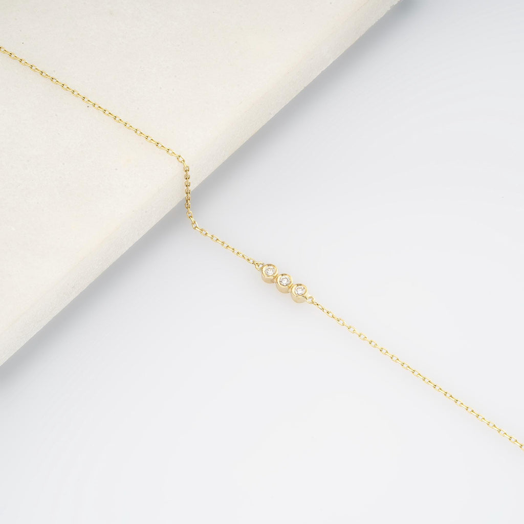 14K Gold Diamond Bezel Bracelet – Maevoli