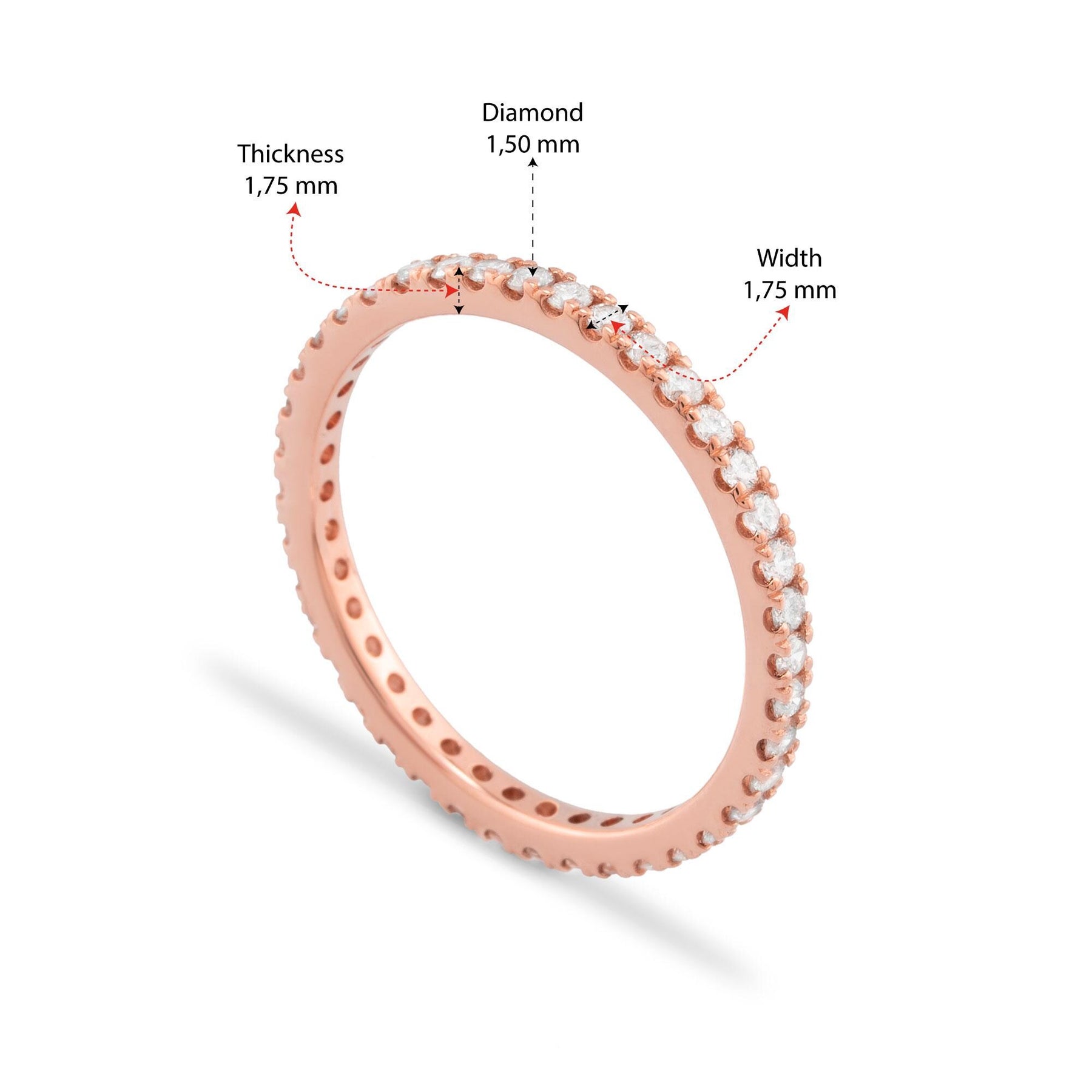 14K Gold Diamond Eternity Ring – Elvane