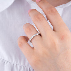 14K Gold Diamond Thin Eternity Band – Auralis