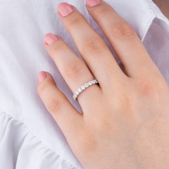 14K Gold Diamond Thin Eternity Band – Auralis