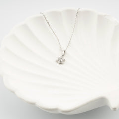 14K Solid Gold Diamond Flower Necklace – Petale