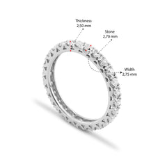 14K Gold Diamond Eternity Band – Vionne