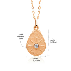 14K Gold Diamond Pear Charm Necklace – Relic