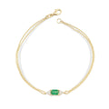 14K Gold Emerald Diamond Bracelet – Emeraude