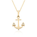 14K Gold Diamond Anchor Necklace – Haven