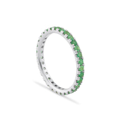 14K Gold Emerald Full Eternity Band – Esmera
