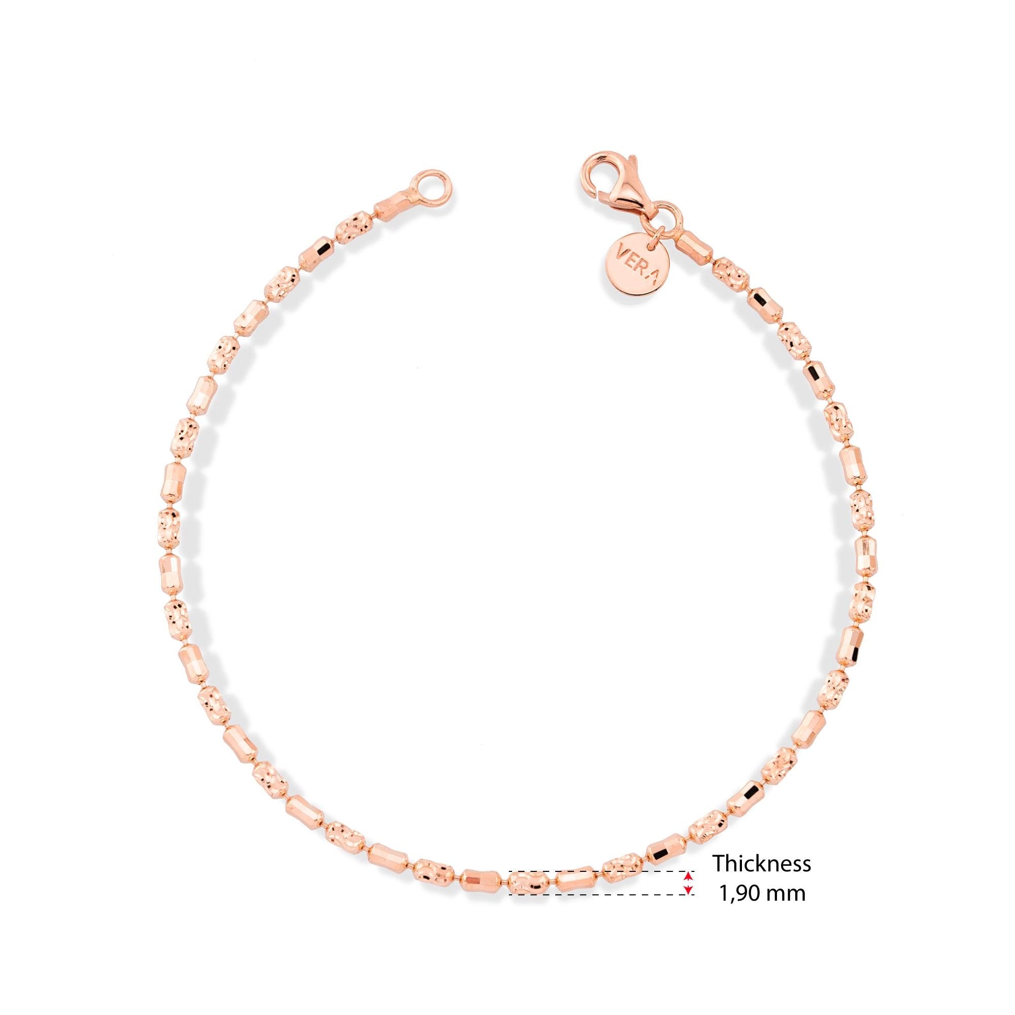 14K Gold Beaded Bar Bracelet for Women/ Dainty Gold Chain Bracelet/ Everyday Solid Gold Jewelry/ Elegant Ball Link Bracelet/ Gift for Her