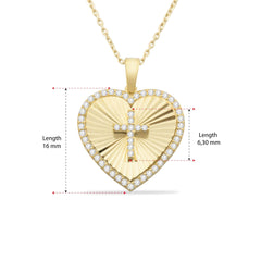 14K Gold Diamond Heart Initial Necklace – Signa