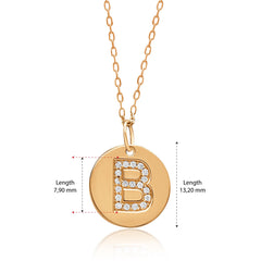 14K Gold Diamond Frame Initial Necklace – Novalis