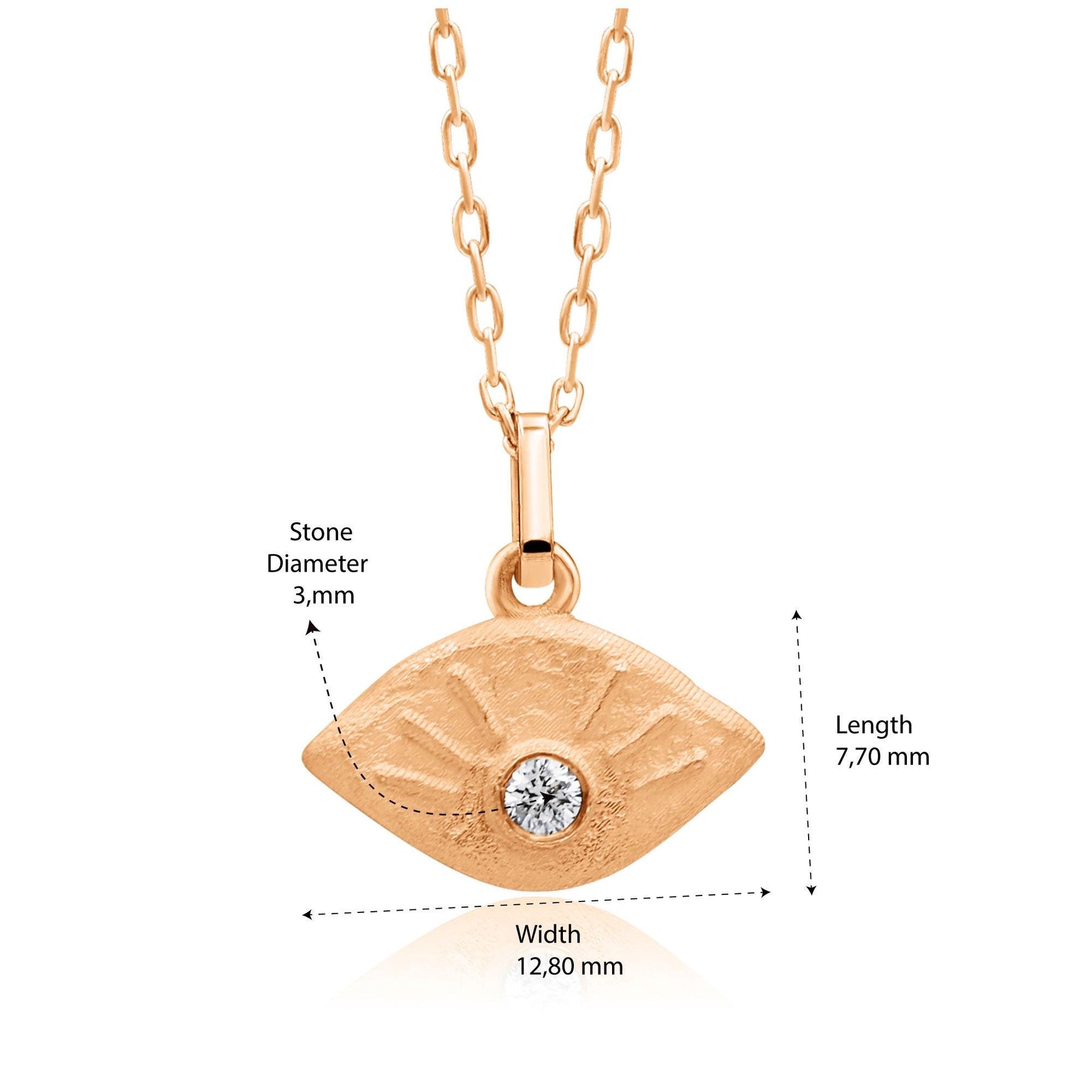 14K Gold Diamond Eye Charm Necklace – Relic