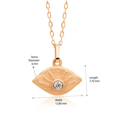 14K Gold Diamond Eye Charm Necklace – Relic