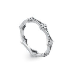 14K Gold Diamond Flower Ring — Marencia