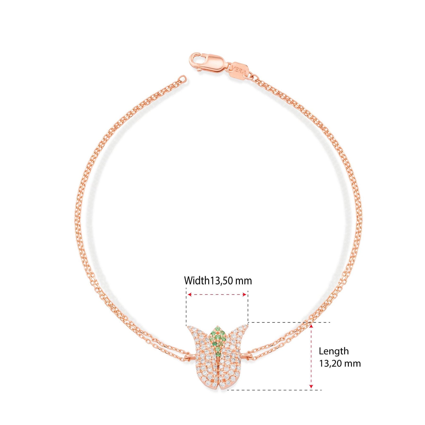 14K Gold Diamond Tulip Bracelet – Arvena