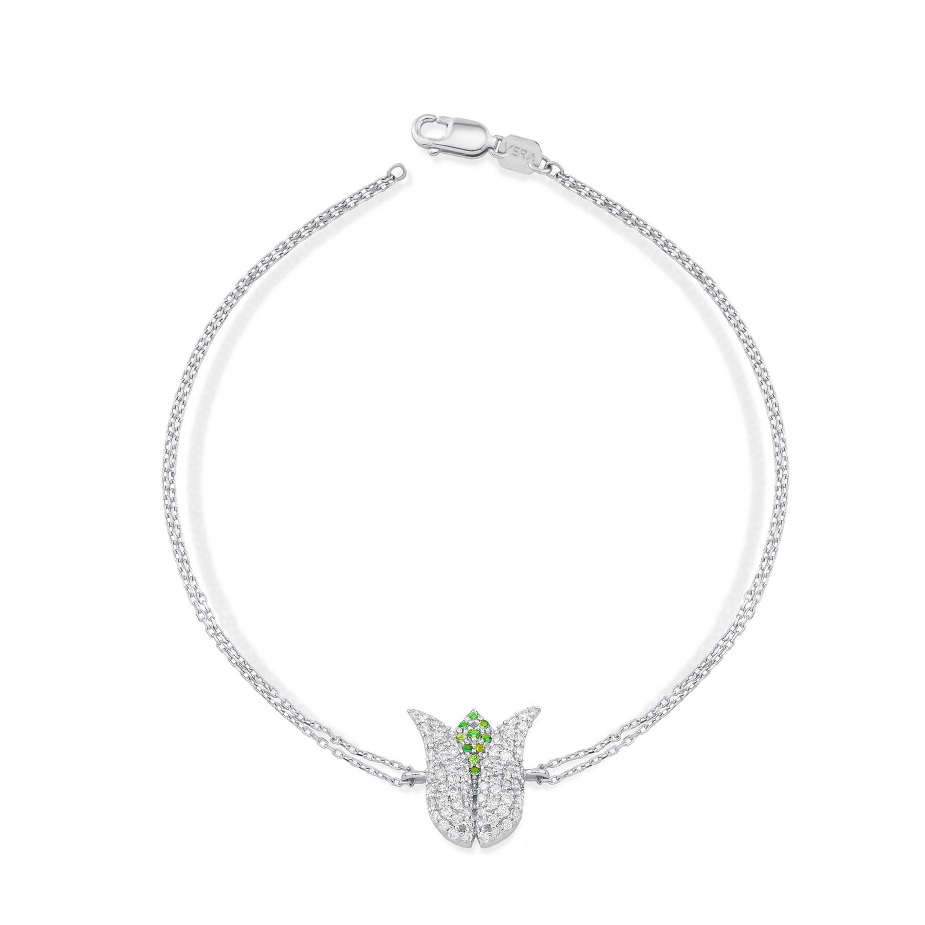 14K Gold Diamond Tulip Bracelet – Arvena