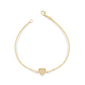 14K Gold Diamond Heart Bracelet – Novara