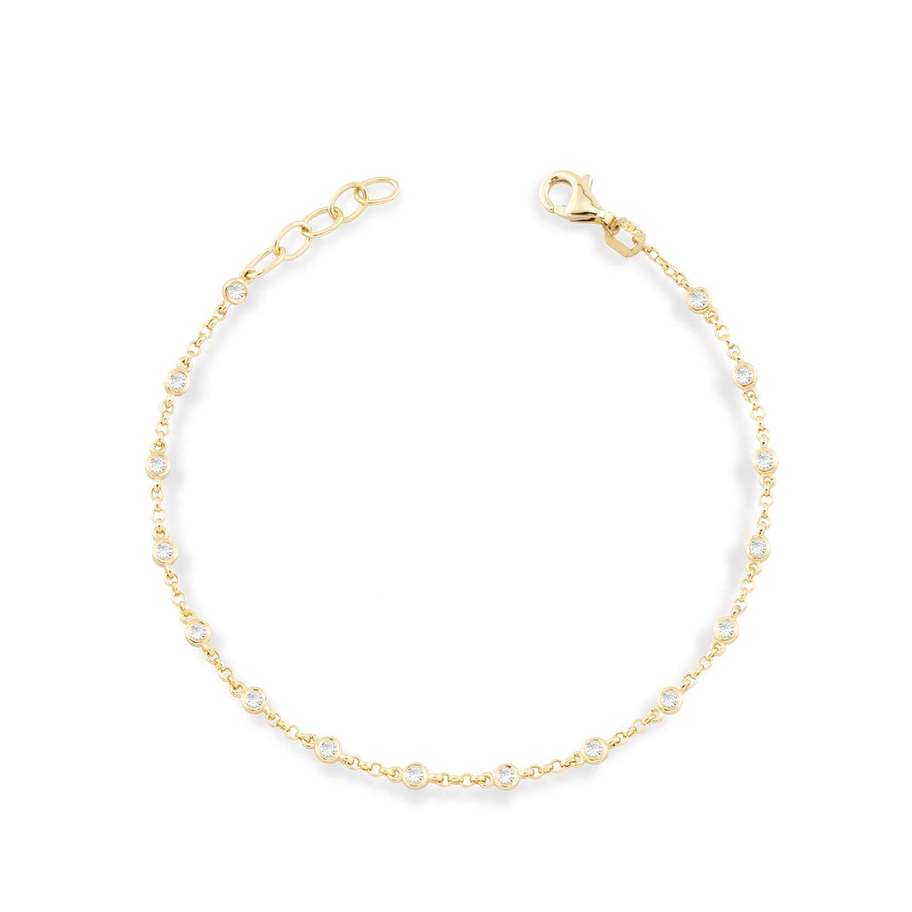14K Gold Diamond Station Bracelet – Sidereal
