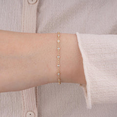 14K Gold Diamond Station Bracelet – Sidereal