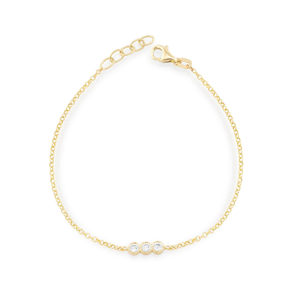 14K Gold Diamond Trio Bracelet – Selwyn
