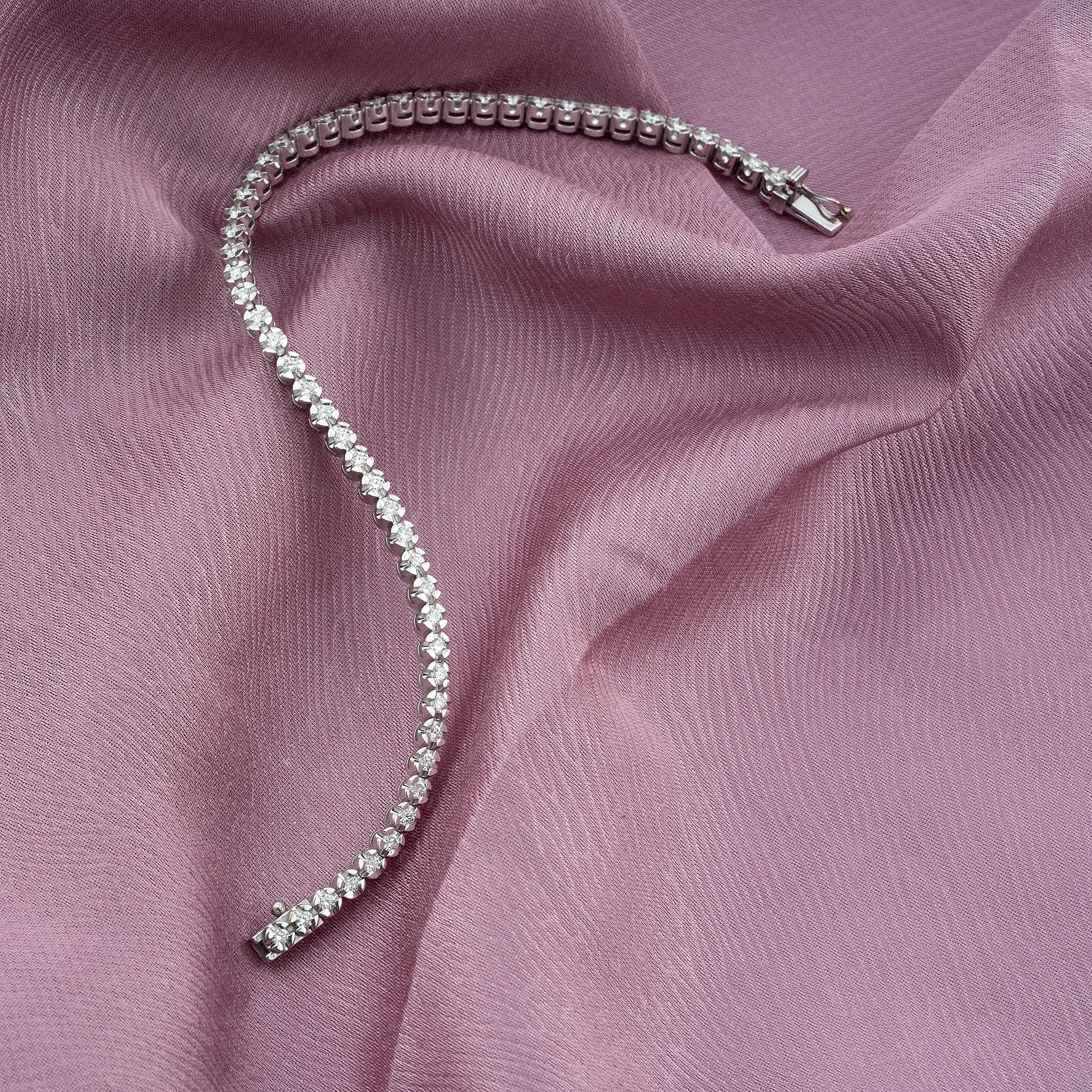 14K Gold Diamond Tennis Bracelet for Women / Classic Diamond Bracelet / Elegant Fine Jewelry Gift / Gold Tennis Bracelet / Gift for Her