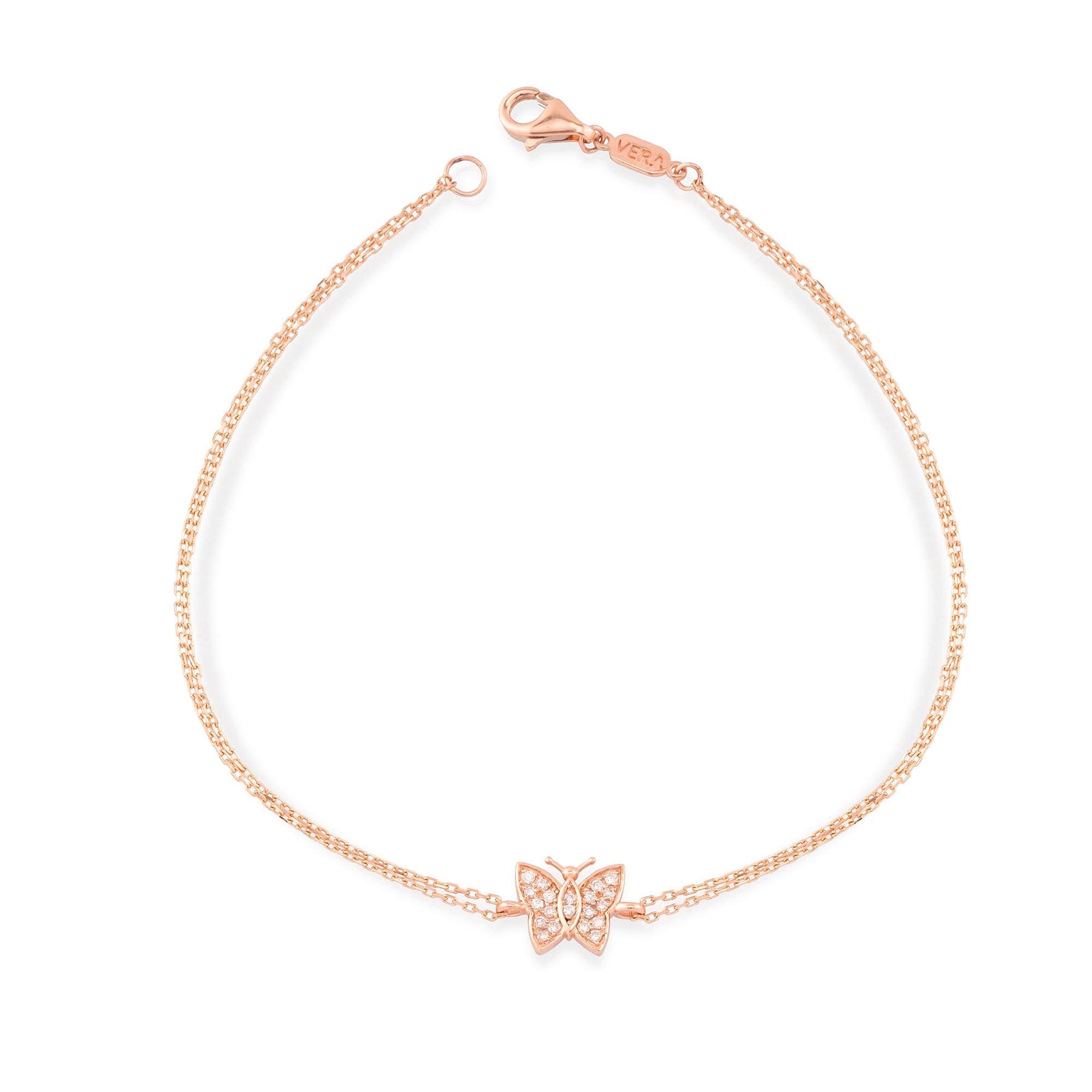 14K Gold Diamond Butterfly Bracelet – Liria