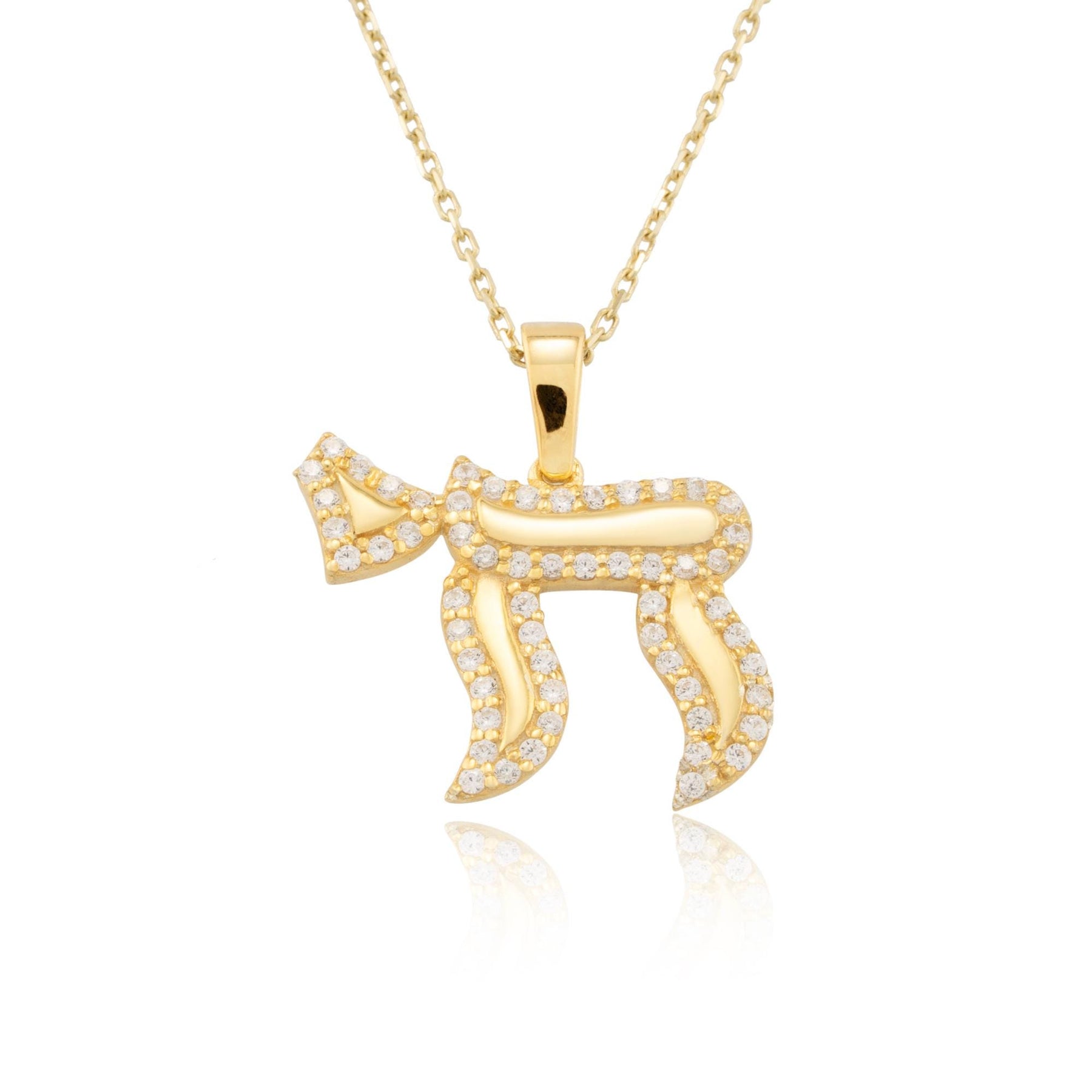 14K Gold Diamond Chai Pendant Necklace – Vitae