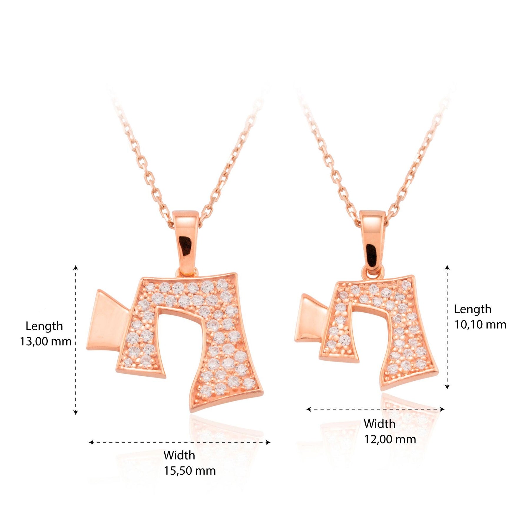 14K Gold Diamond Chai Necklace – Vivere