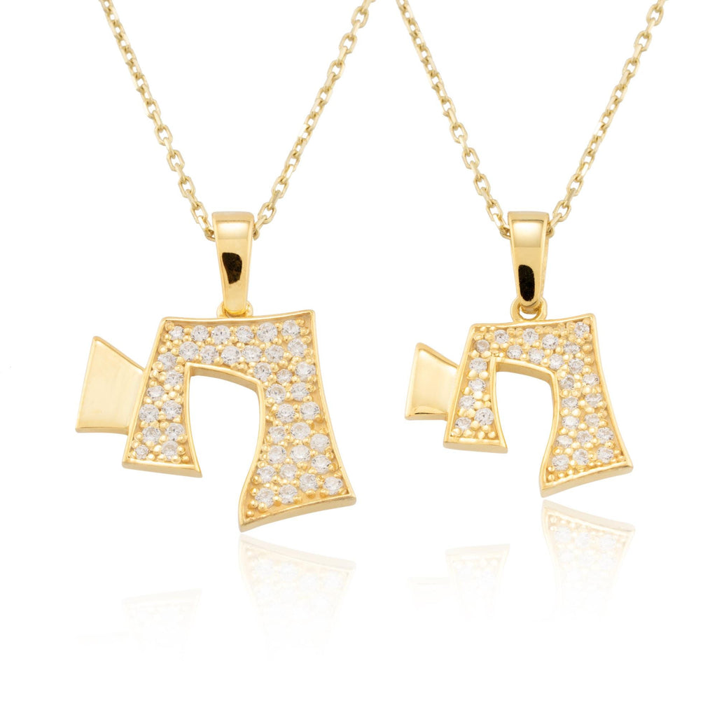 14K Gold Diamond Chai Necklace – Vivere