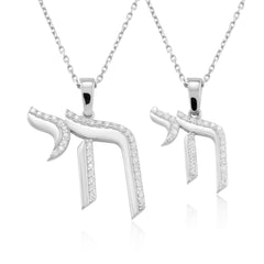 14 Ayar Altın Anahatlı Pırlanta Chai Kolye – Luma 