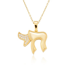 14K Gold Diamond Chai Necklace – Vida