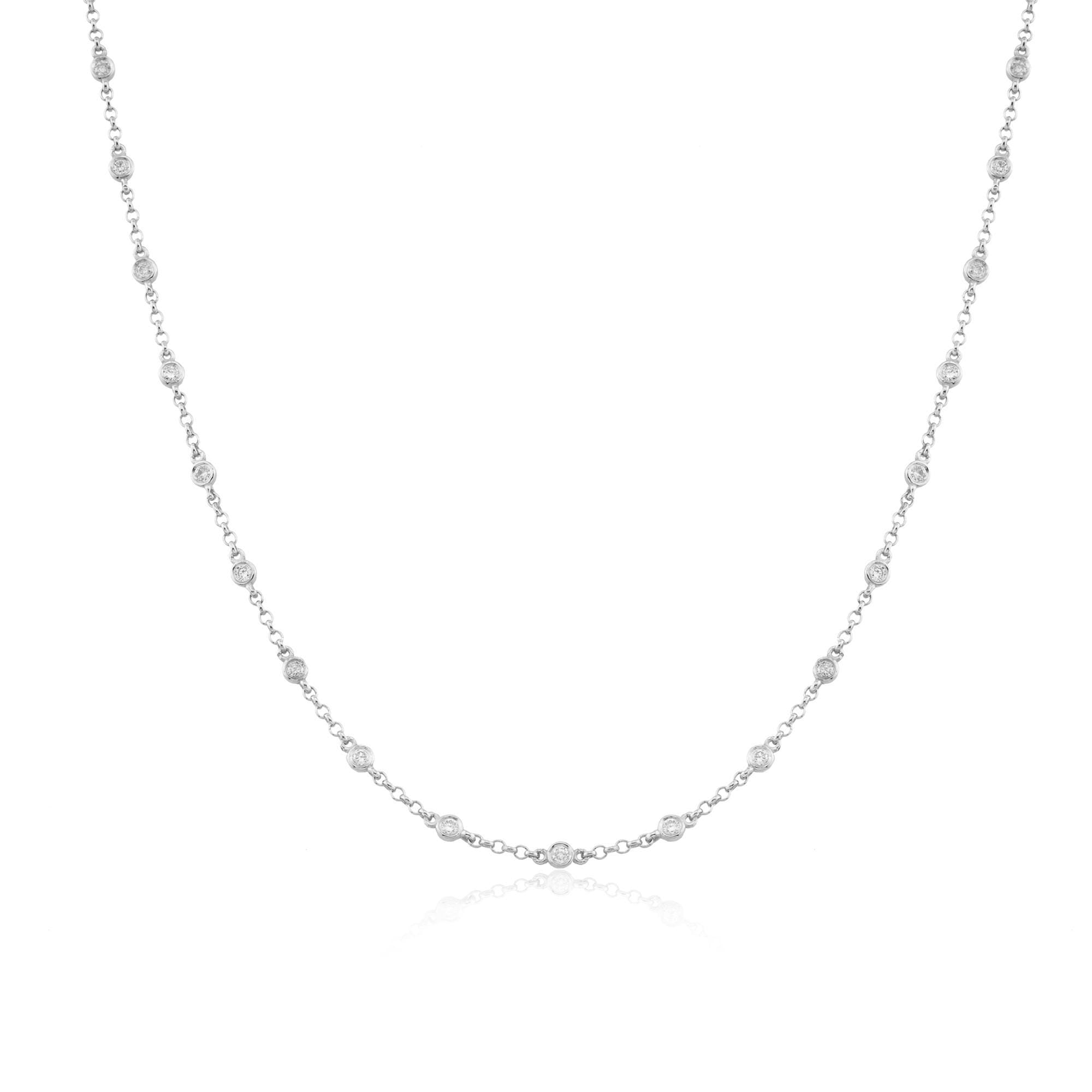 14K Gold Diamond Station Necklace – Sidereal