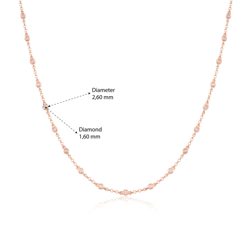 14K Gold Diamond Station Necklace – Sidereal