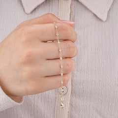 14K Gold Diamond Station Bracelet – Sidereal