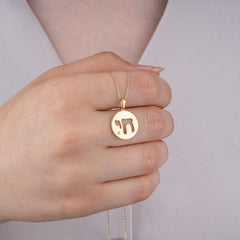 14K Gold Diamond Chai Circle Necklace – Chaiova