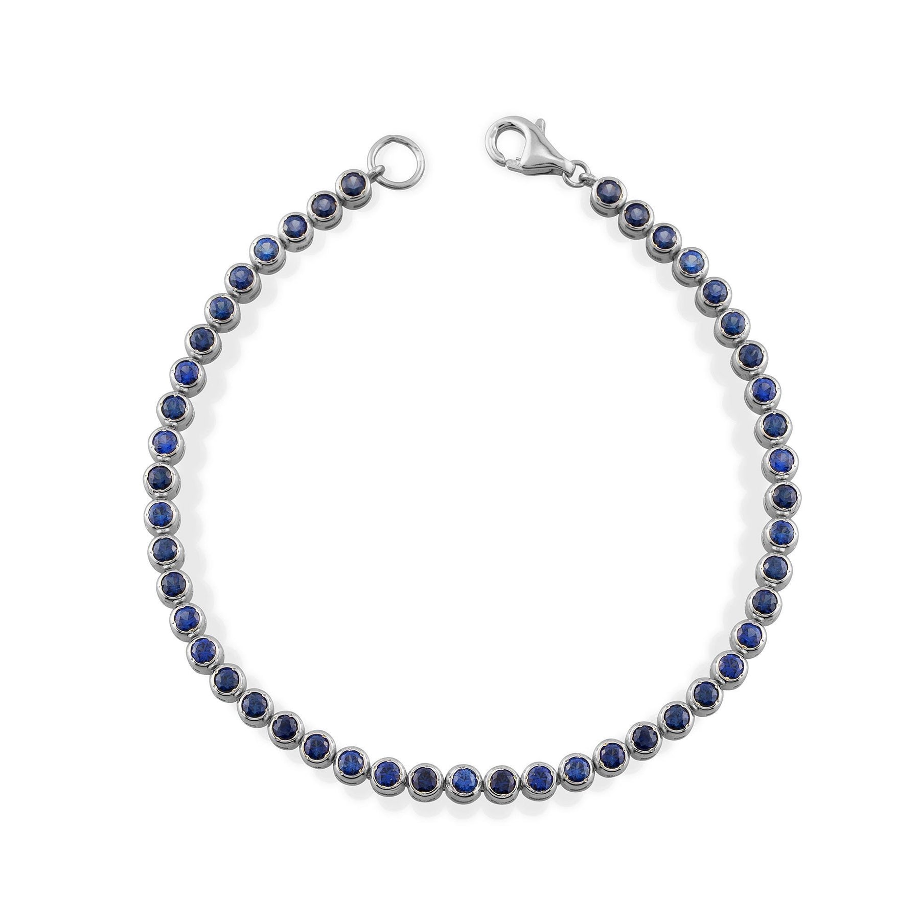 14K Gold Blue Sapphire Tennis Bracelet – Luretta
