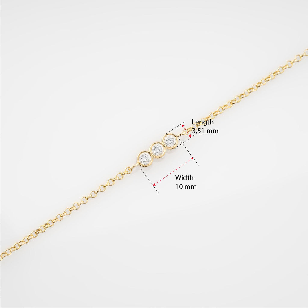 14K Gold Diamond Trio Bracelet – Selwyn
