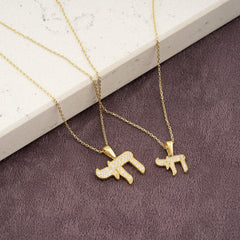 14K Gold Diamond Chai Necklace – Aether