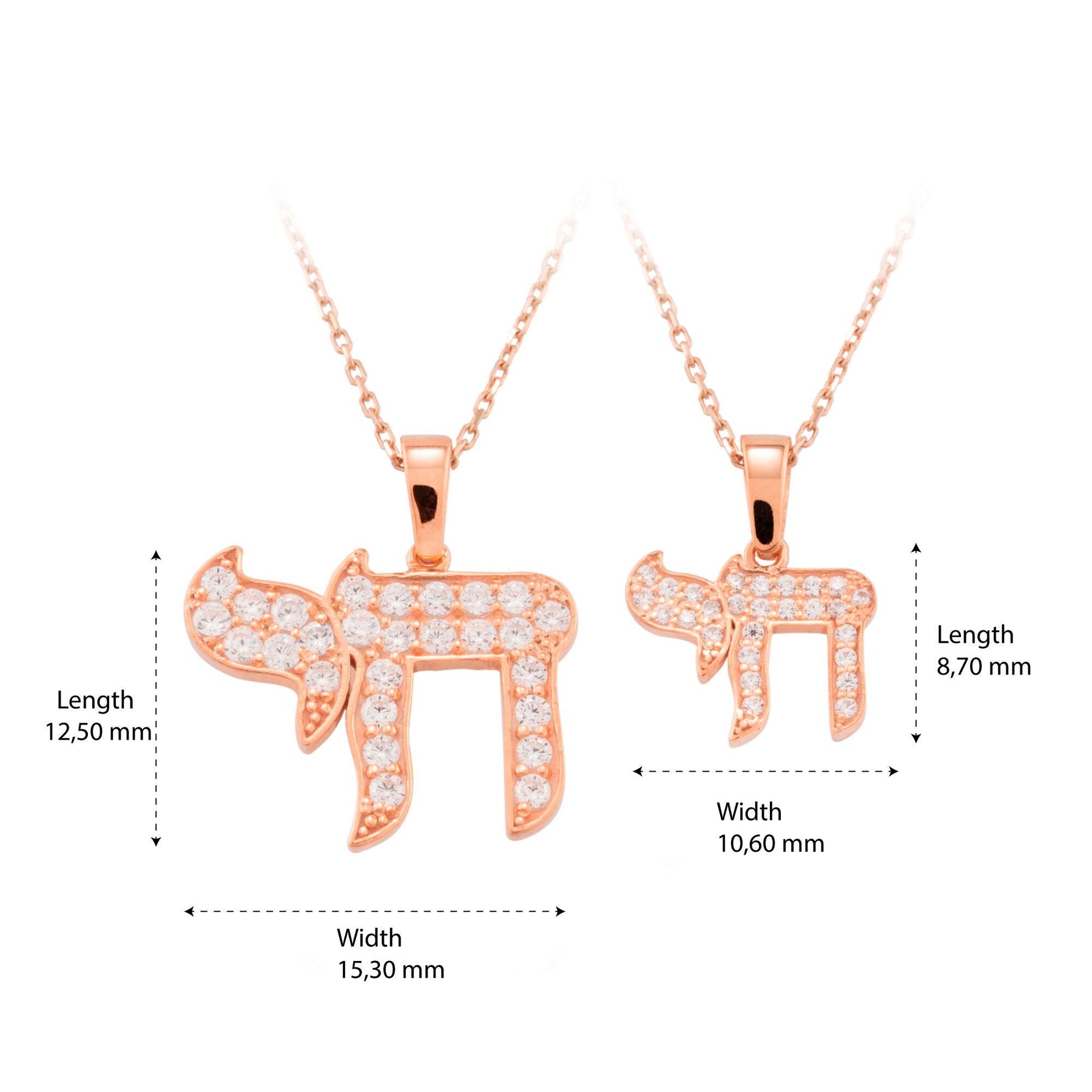 14K Gold Diamond Chai Necklace – Aether