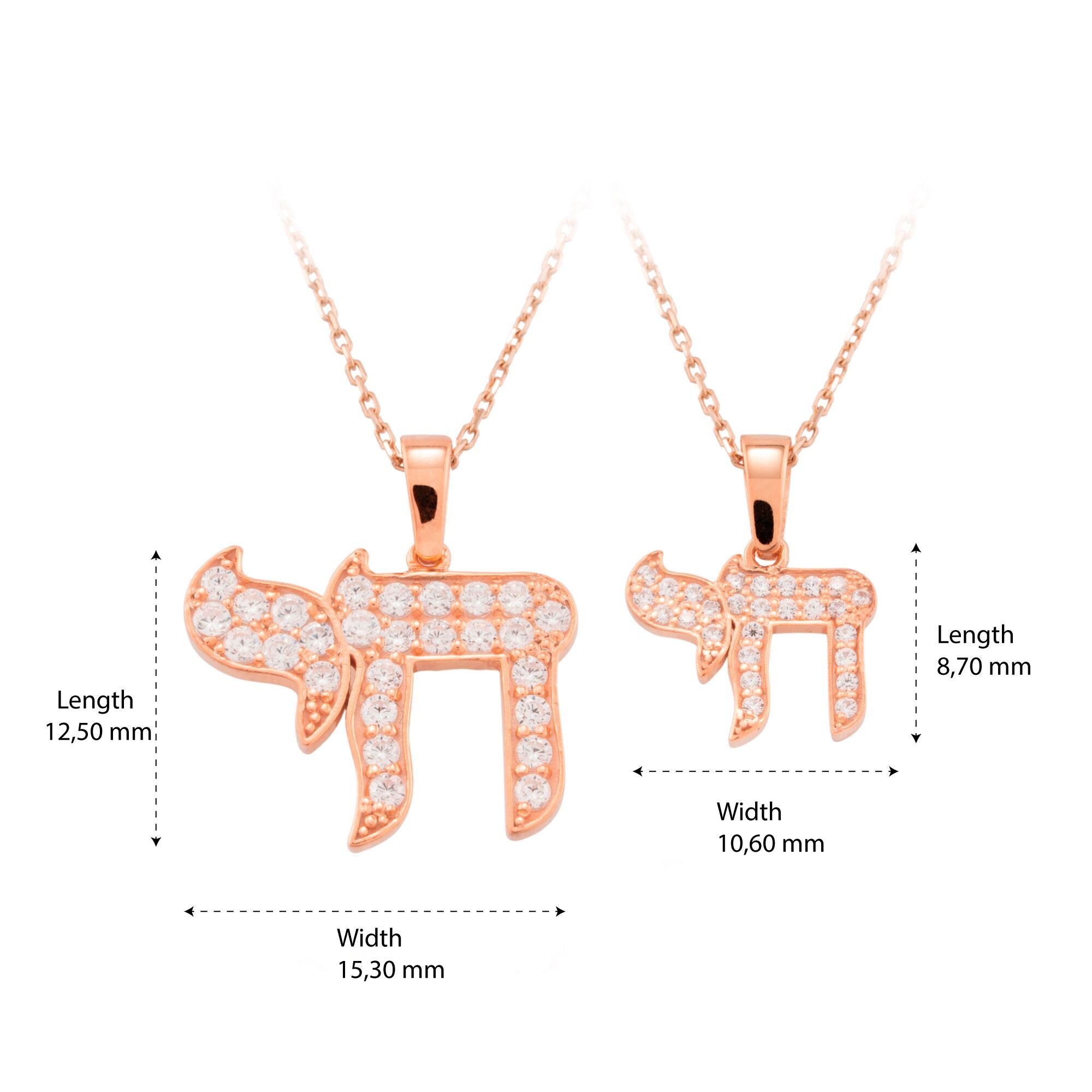 14K Gold Diamond Chai Necklace – Aether