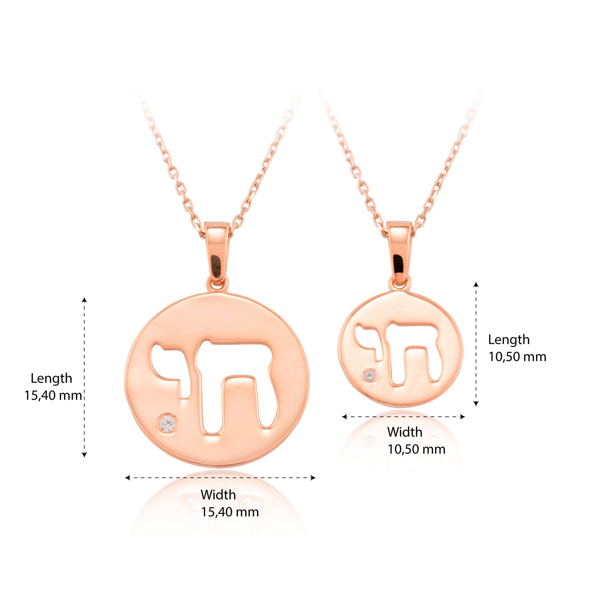 14K Gold Diamond Chai Circle Necklace – Chaiova