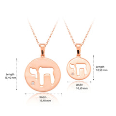 14K Gold Diamond Chai Circle Necklace – Chaiova