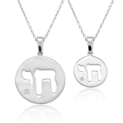 14K Gold Diamond Chai Circle Necklace – Chaiova